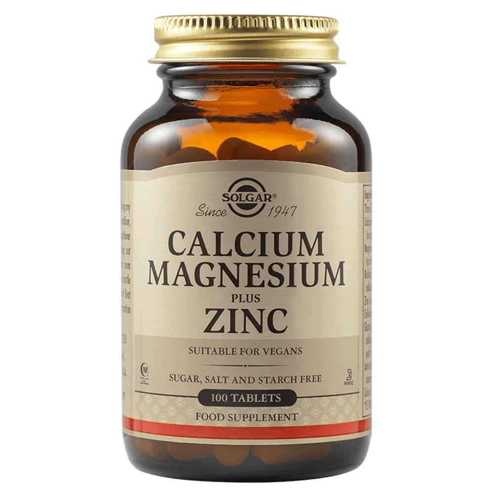 Calciu Magneziu + Zinc, 100 tablete, Solgar