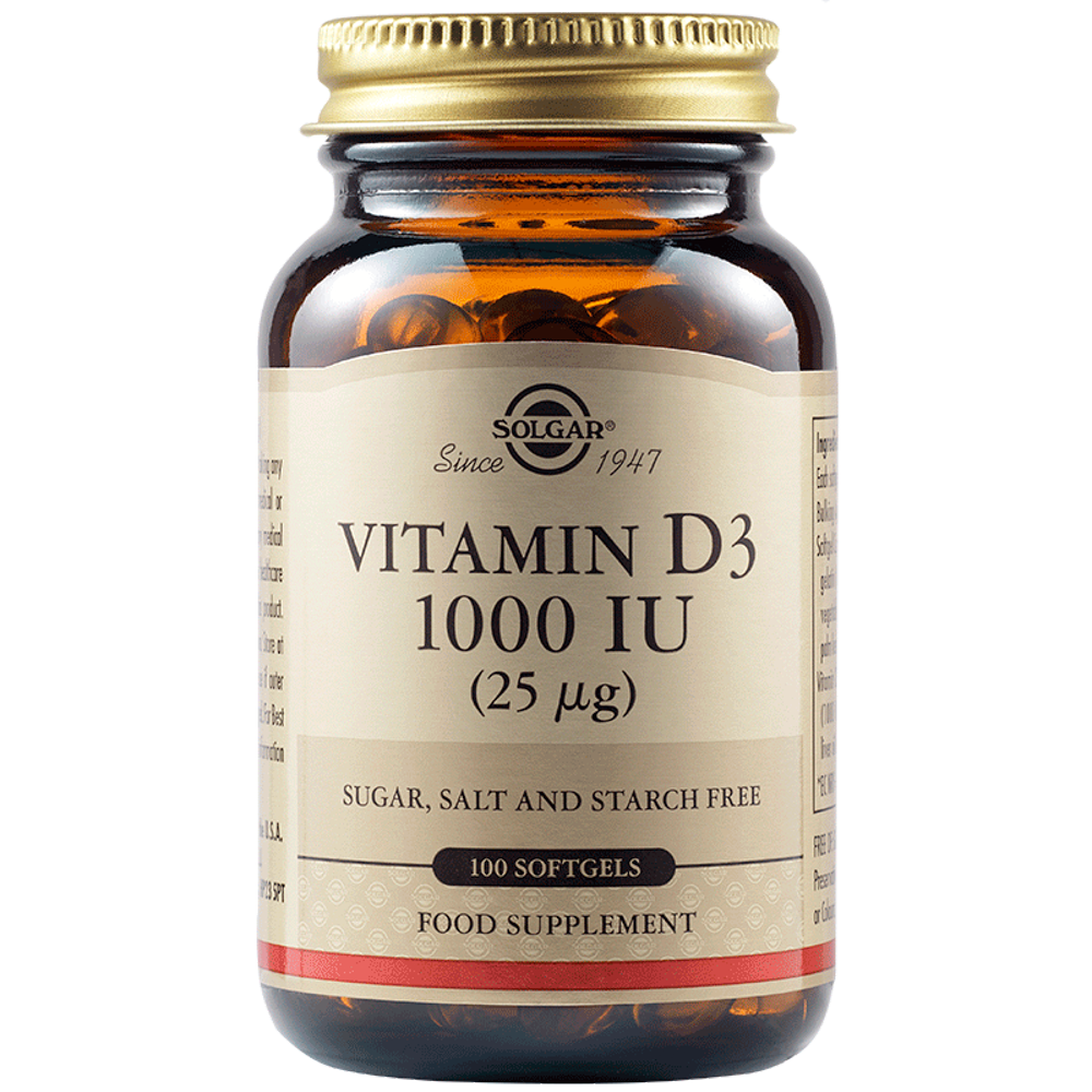 Vitamin D3 1000UI 25mcg, 100 capsule, Solgar