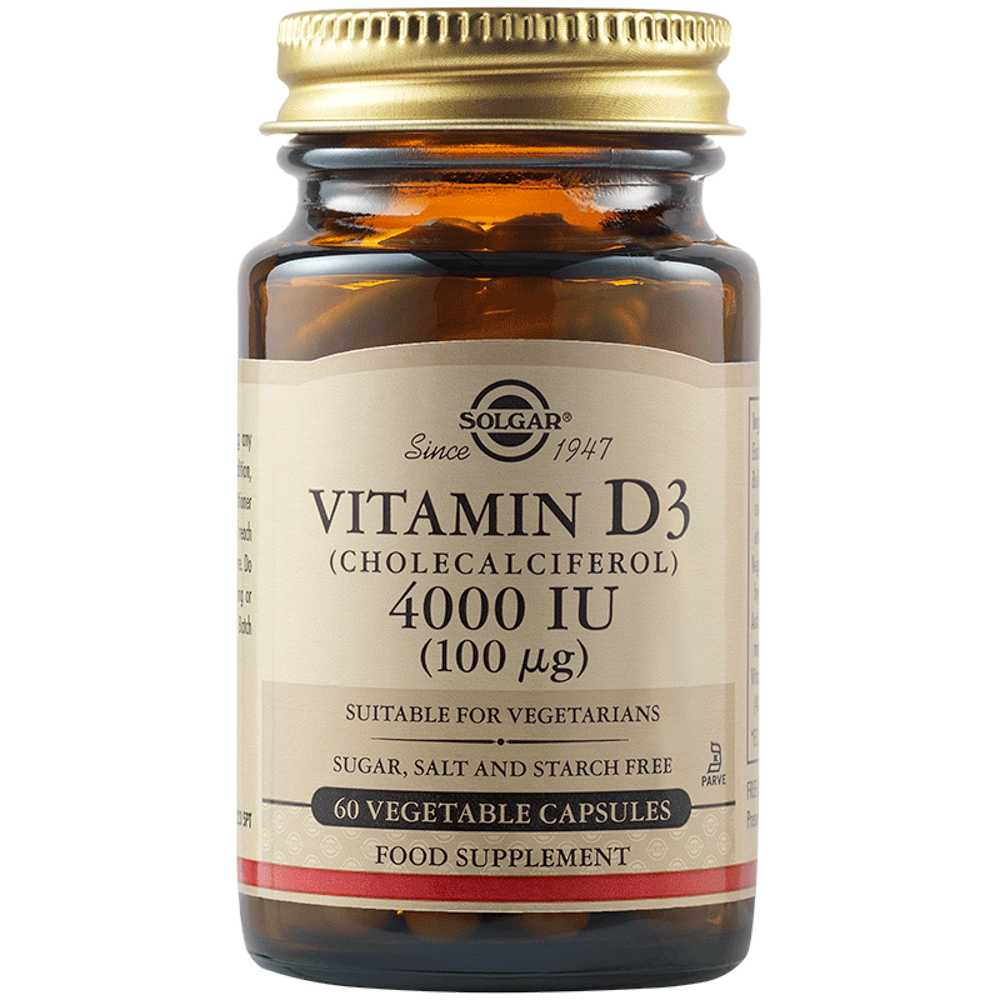 Vitamina D3 4000UI, 60 capsule, Solgar