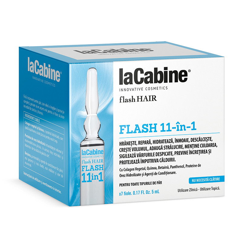 La Cabine - Flash Hair 11 in 1, fiole pentru par, 7,5 ml