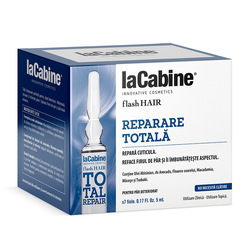 La Cabine Flash Hair Total Repair fiole pentru par, 7 fiole*5ml