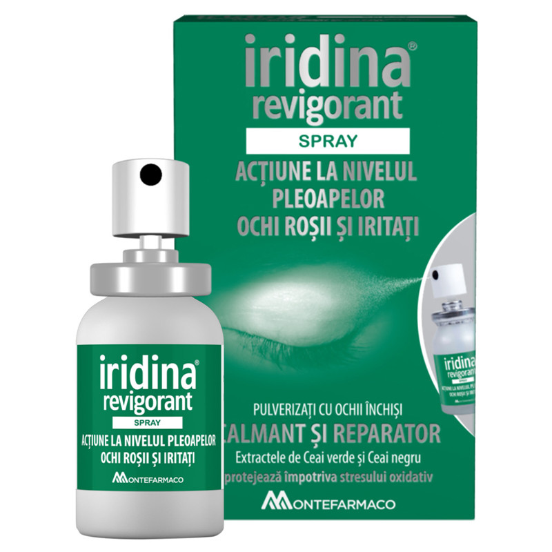 Iridina revigorant, spray pentru ochi rosii si iritati, 10 ml