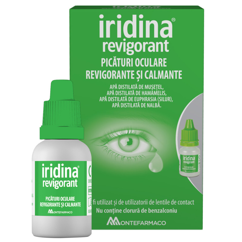 Iridina revigorant picaturi oftalmice pentru ochi rosii si iritati, 10 ml