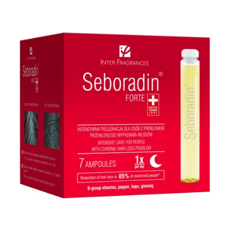 Seboradin Forte tratament caderea parului si subtiere, 7 fiole * 5,5 ml