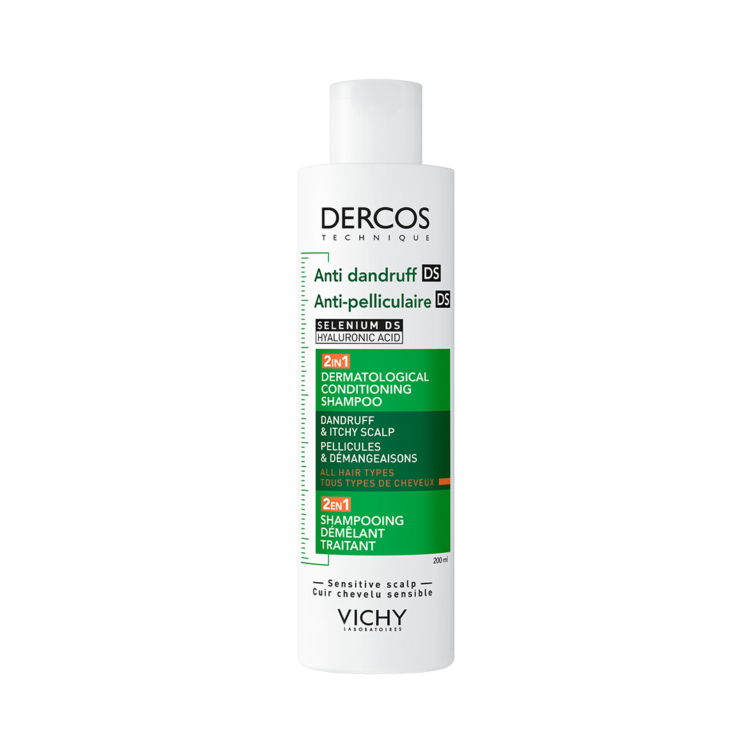 Sampon si balsam 2 in 1 anti-matreata pentru toate tipurile de par Dercos, 200 ml, Vichy