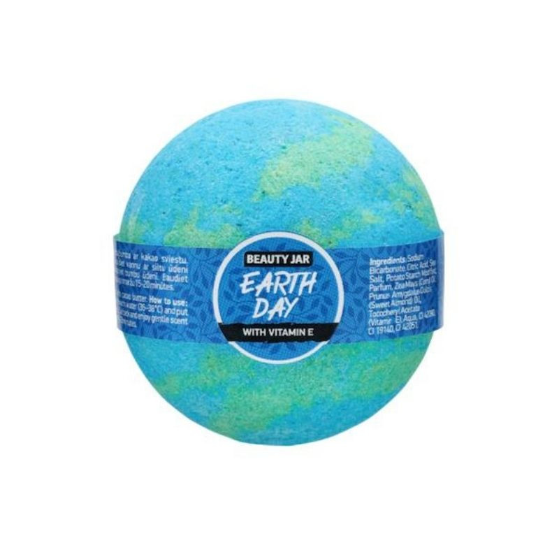 Beauty Jar Bila de baie efervescenta cu vitamina E, Earth Day, 150 g