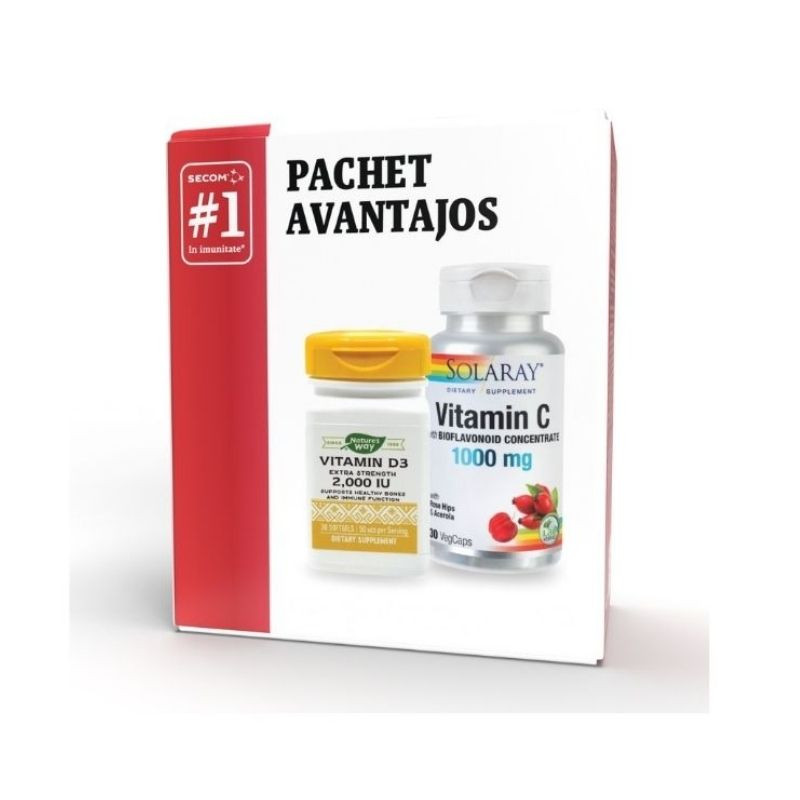 Secom Vitamin C adulti + Vitamin D3 adulti, 60 capsule