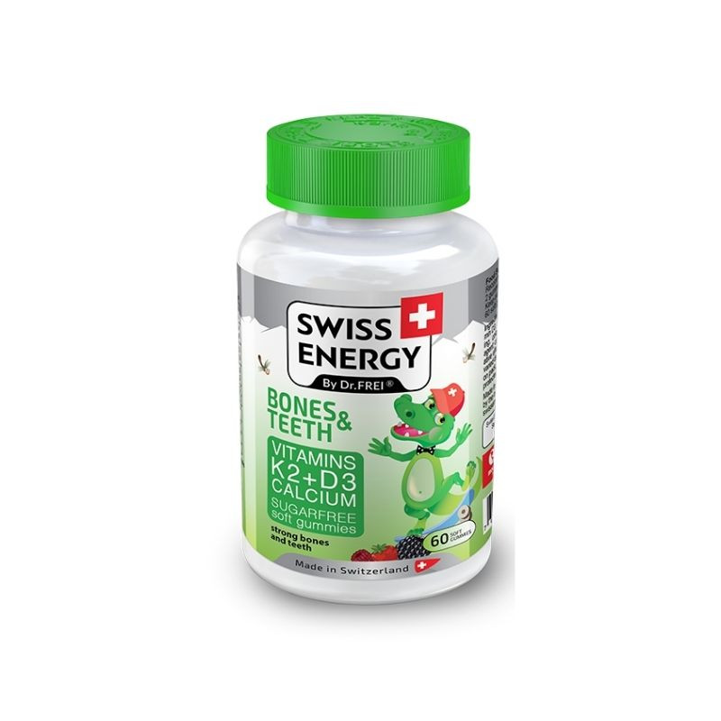 Swiss Energy Bones&Teeth cu vitamine si calciu, 60 jeleuri