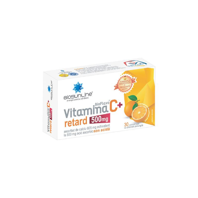 BioSunLine Vitamina C BioFlavo +, non acida, 30 comprimate