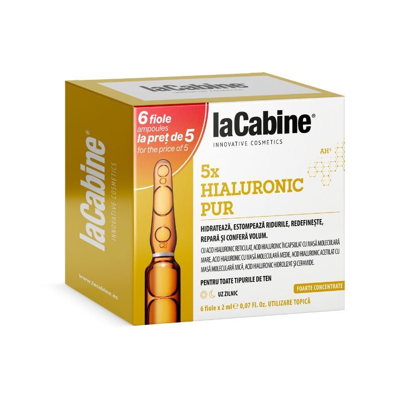 La Cabine 5 x Pure Hyaluronic, KIT 5+1 fiole x 2ml