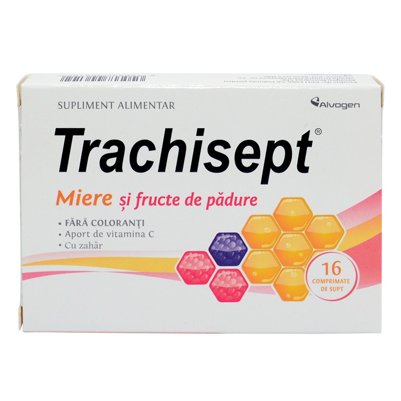 Trachisept miere & fructe padure x 16 cpr. OZ