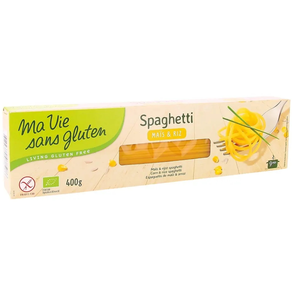 Spaghetti ecologice din porumb si orez fara gluten, 400g, Ma Vie Sans Gluten