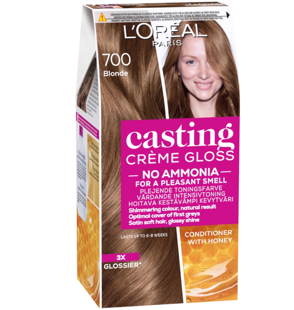 Vopsea de par semi-permanenta fara amoniac Casting Creme Gloss 700 Blonde, 180ml, L'Oreal Paris