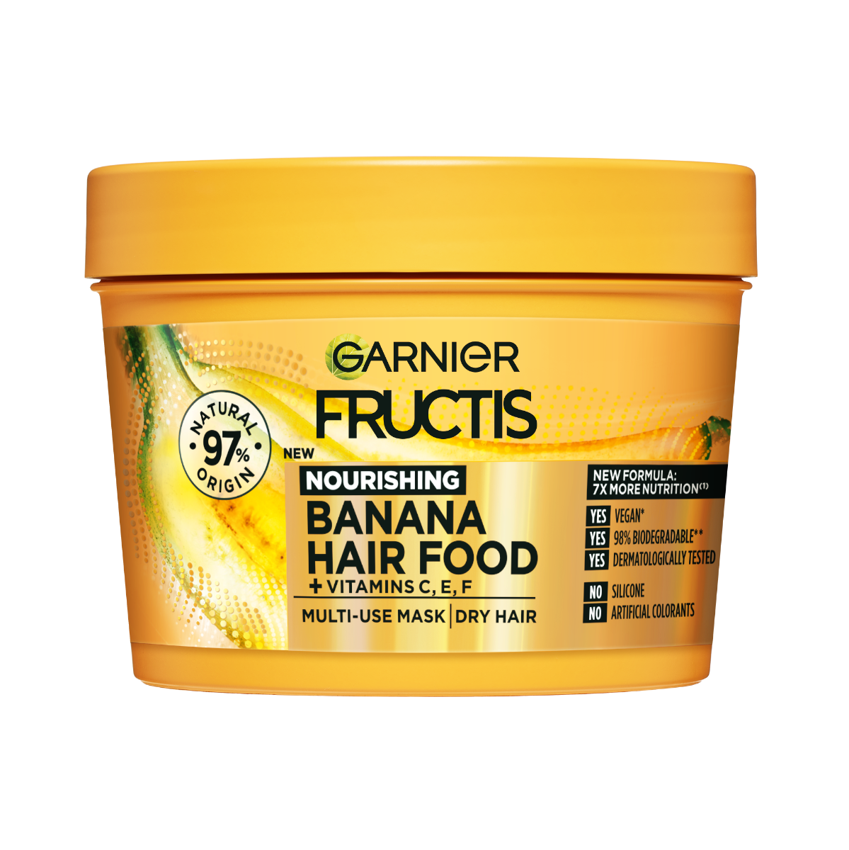 Masca hranitoare pentru parul uscat Hair Food Banana, 390ml, Fructis