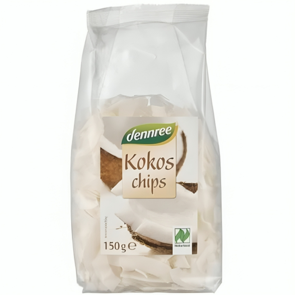 Chipsuri de cocos ecologice, 150g, Denree