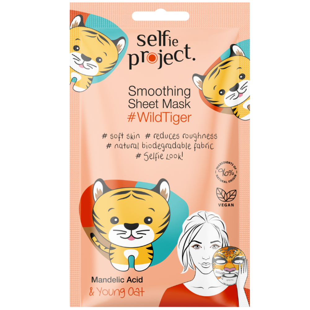 Masca de netezire a fetei Animal Mask Wild Tiger, 15g, Selfie Project