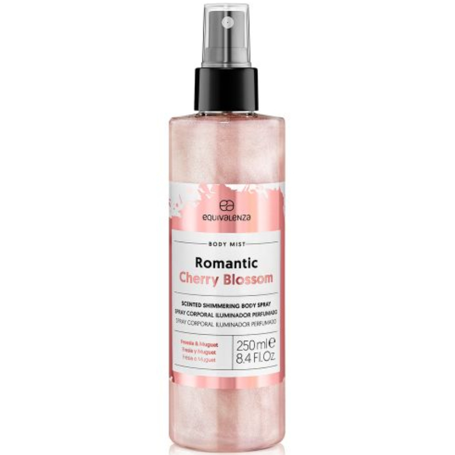 Spray de corp iluminator Romantic Cherry Blossom, 250ml, Equivalenza