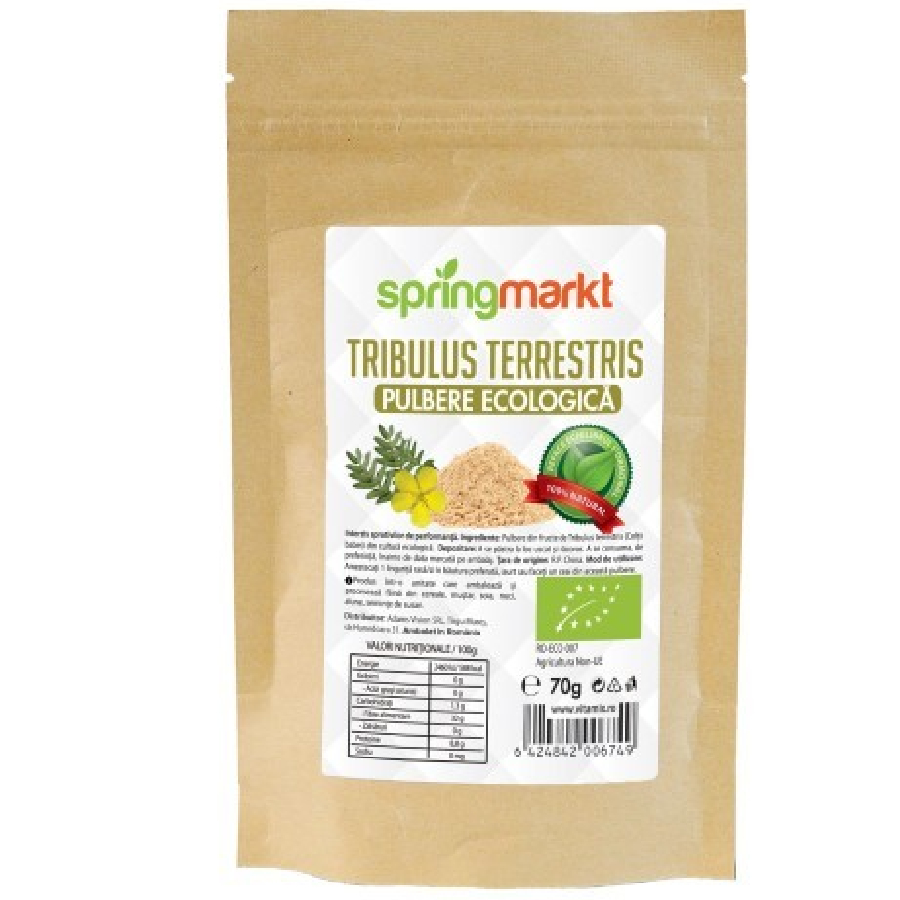 Pulbere ecologica de Tribulus Terestris, 70g, Springmarkt