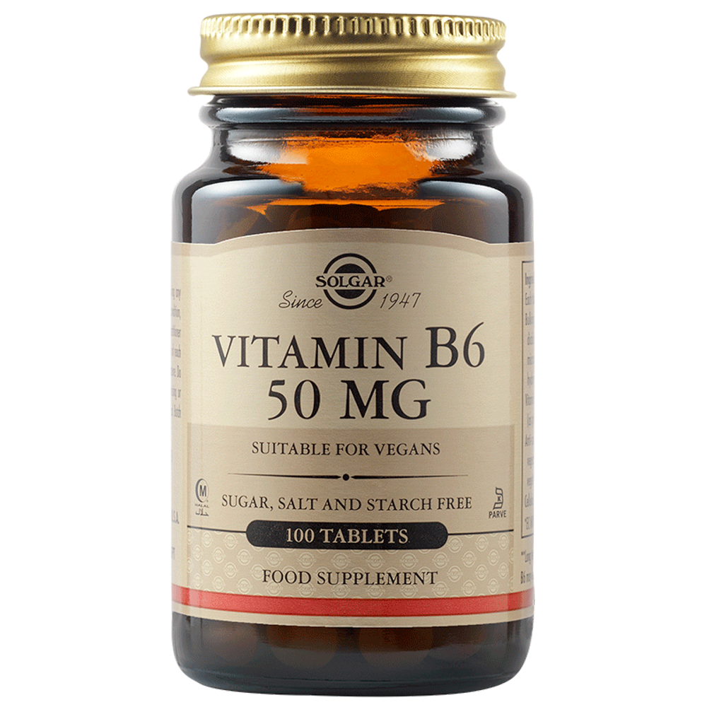 Vitamina B6 50mg, 100 tablete, Solgar