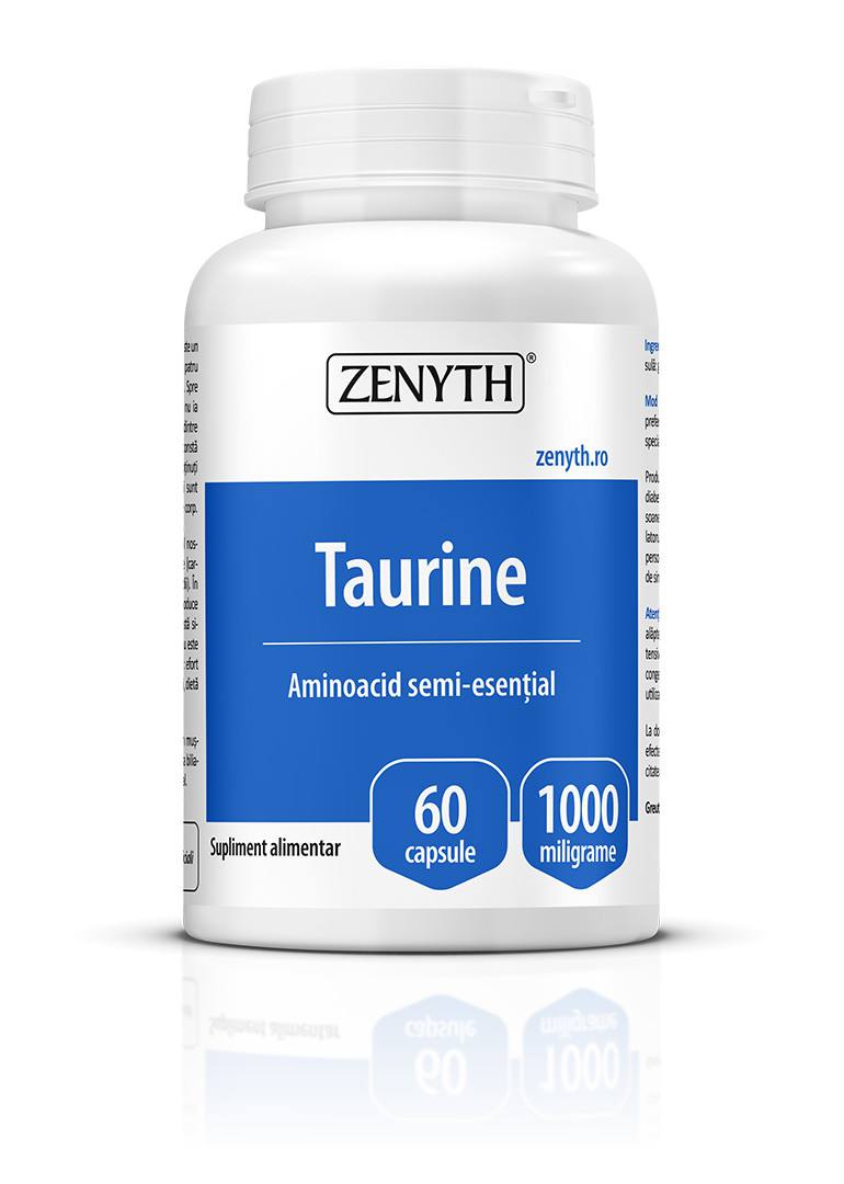 Taurine 1000 mg, 60 capsule, Zenyth