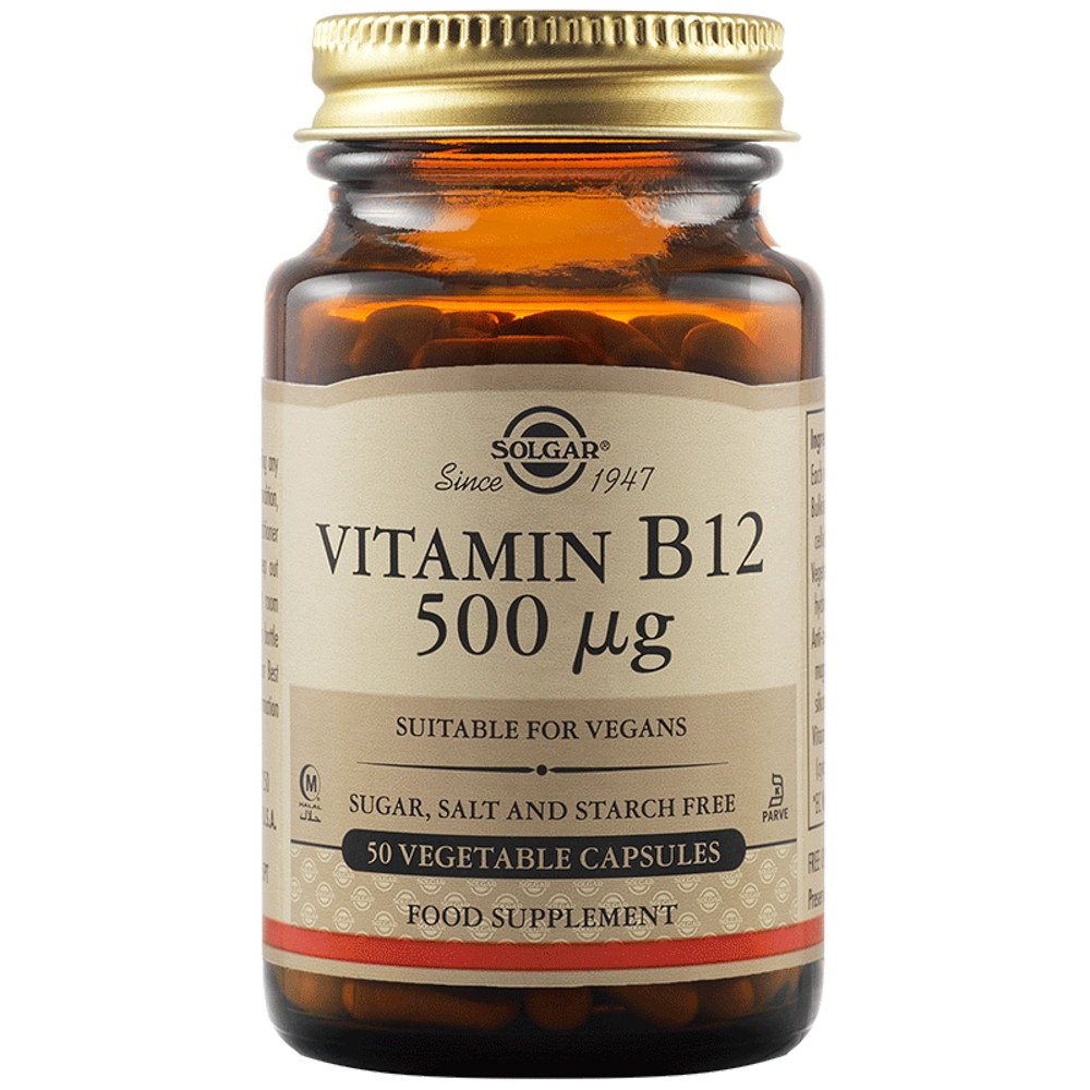 Vitamina B12 500mg, 50 capsule vegetale, Solgar