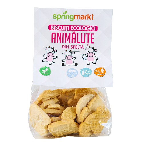 Biscuiti Eco din Spelta Animalute, 100g, Springmarkt