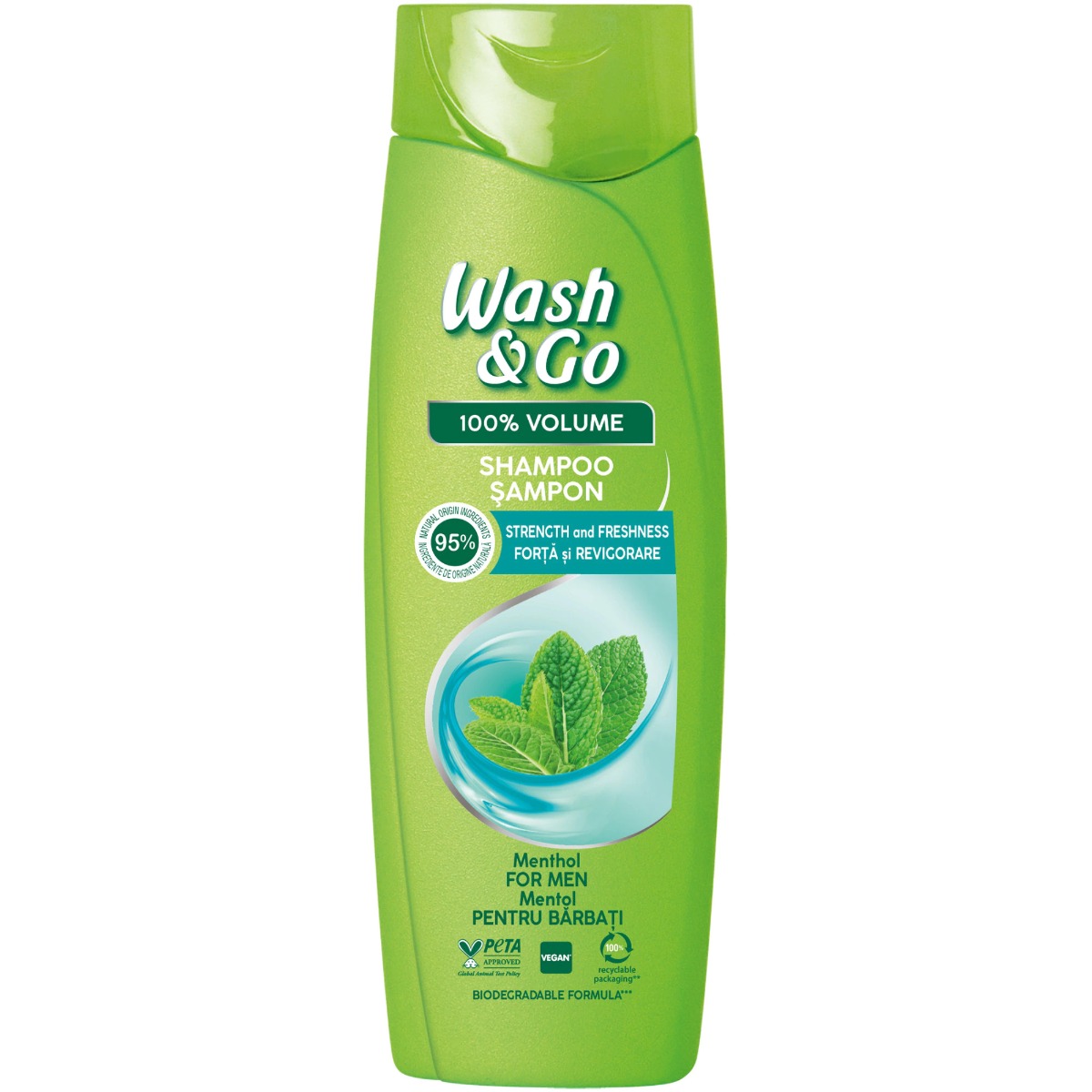 Sampon cu menthol, 360ml, Wash&Go