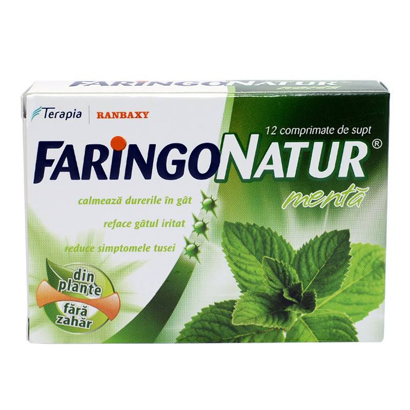 FaringoNatur menta x 12 compr. de supt