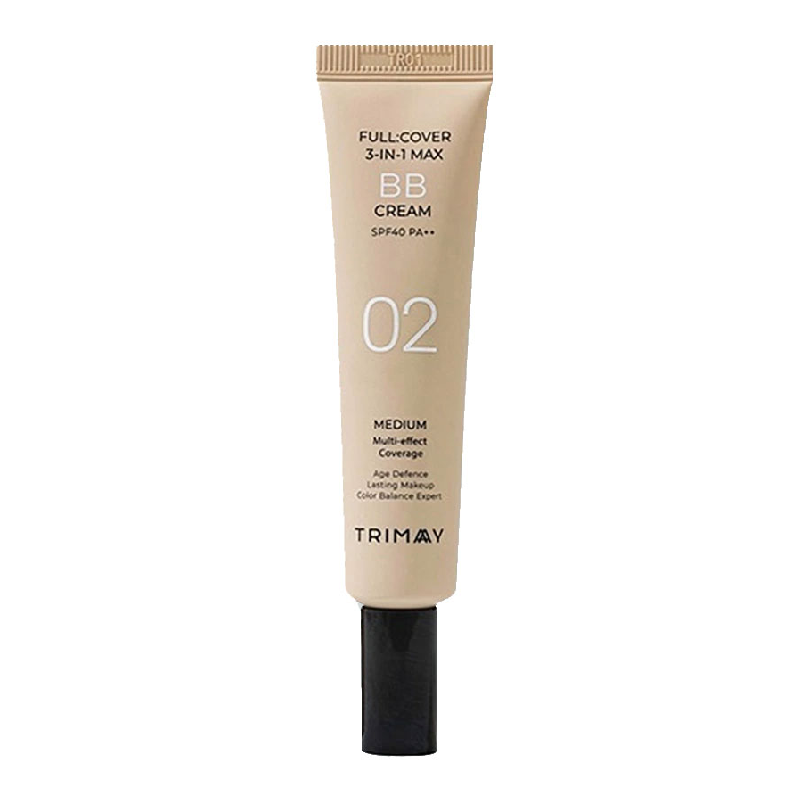 Crema coloranta BB Cream SPF40 PA++ Full Cover 3-in-1 Max, Medium, 30 ml, Trimay