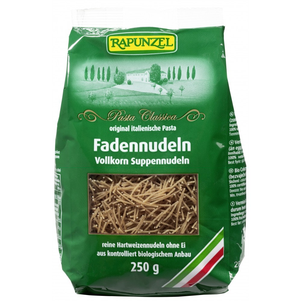 Fidea integrala Bio pentru supa, 250g, Rapunzel