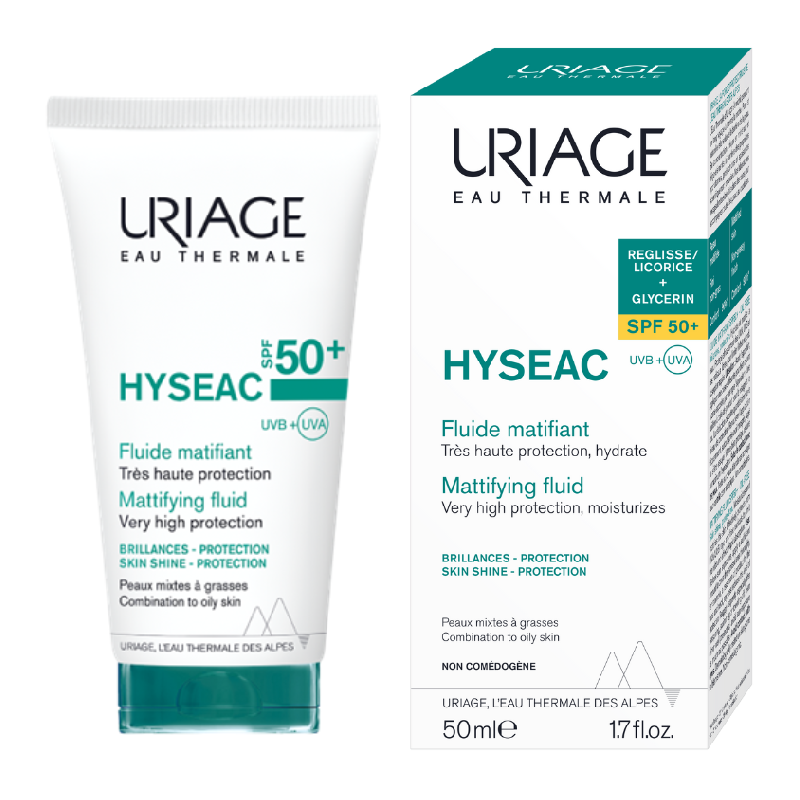 Fluid matifiant SPF50+ Hyseac, 50 ml, Uriage