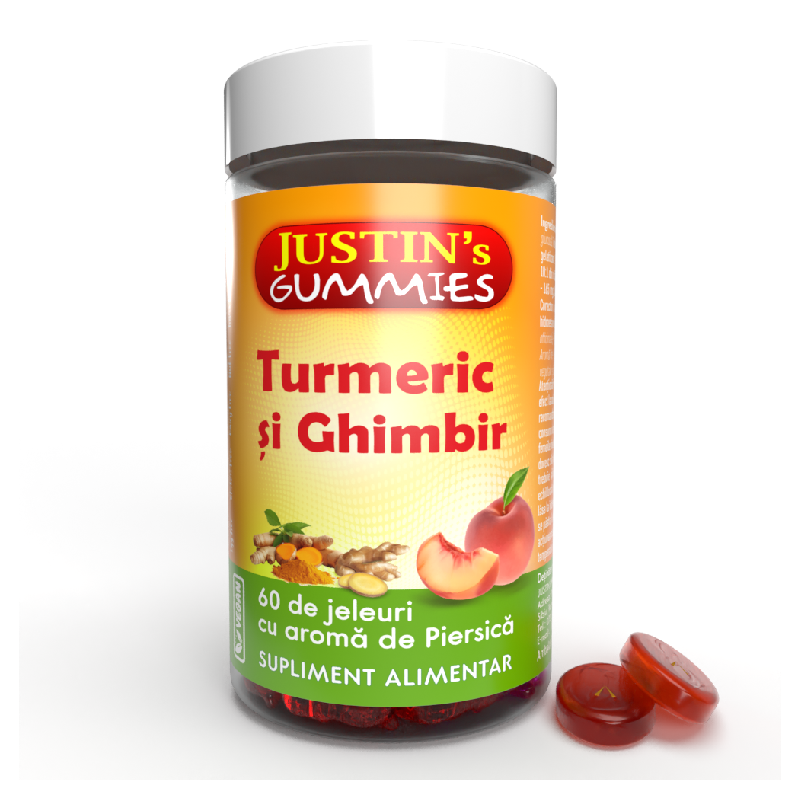 Turmeric si Ghimbir, 60 jeleuri, Justin Pharma