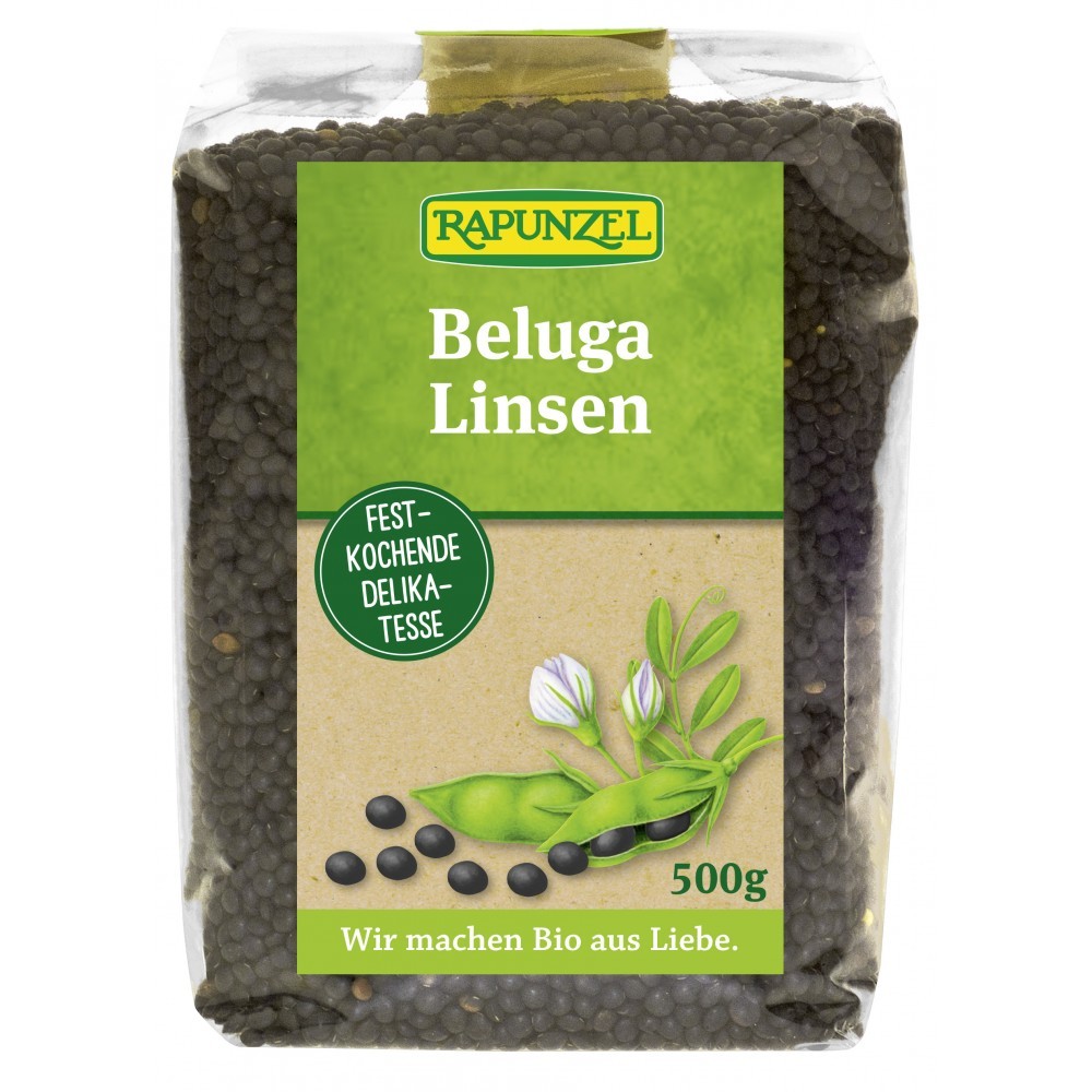 Linte Bio neagra mica Beluga, 500g, Rapunzel