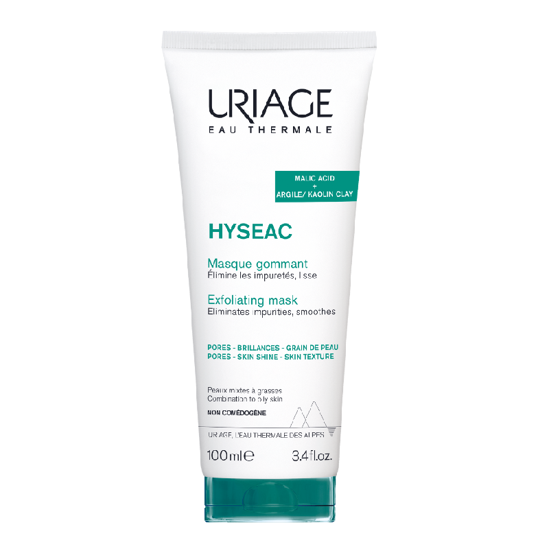 Masca gomanta pentru piele grasa Hyseac, 100 ml, Uriage