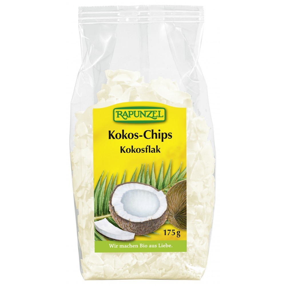 Nuca de cocos chipsuri Bio, 175g, Rapunzel