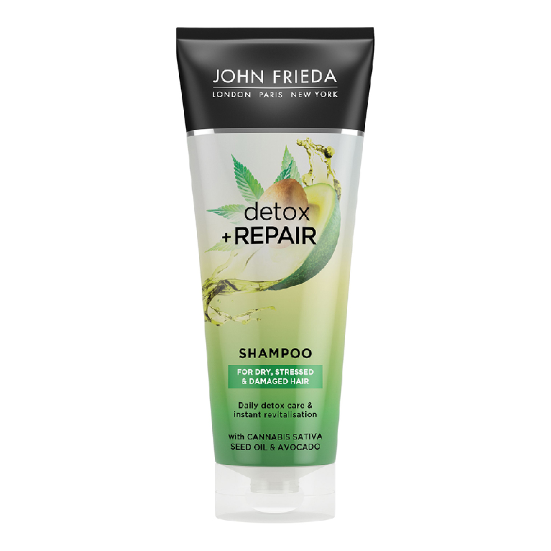 Sampon reparator pentru par deteriorat Detox+Repair, 250 ml, John Frieda