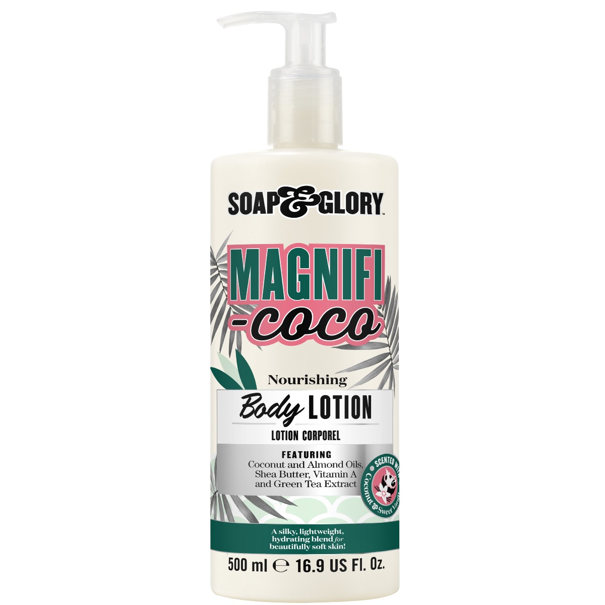 Lotiune de corp Magnificoco Coconut&Sweet Vanilla, 500ml, Soap & Glory