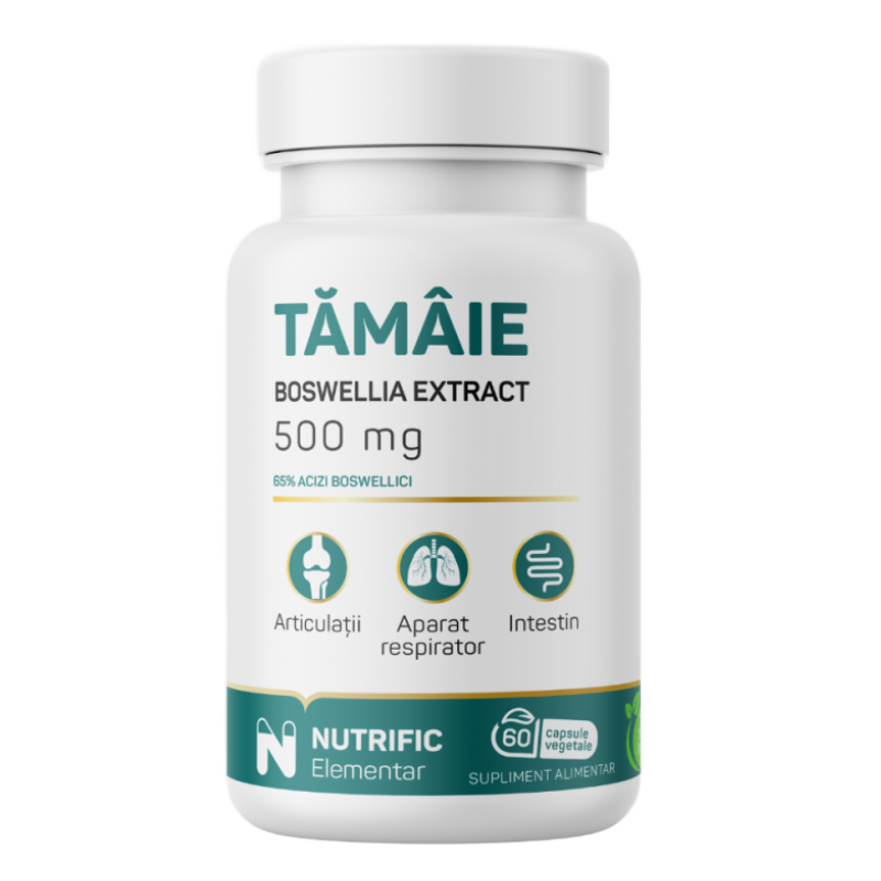 Tamaie Boswellia Extract 500mg, 60 capsule vegetale, Nutrific