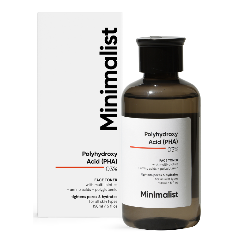 Toner exfoliant cu 3% acid PHA, 150 ml, Minimalist