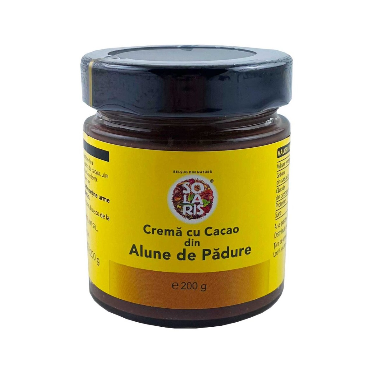 Crema cu cacao din alune de padure, 200g, Solaris