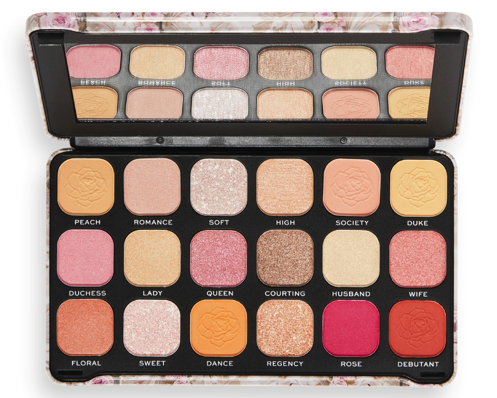 Paleta de farduri de pleoape Forever Flawless Regal Romance, 19.8g, Makeup Revolution