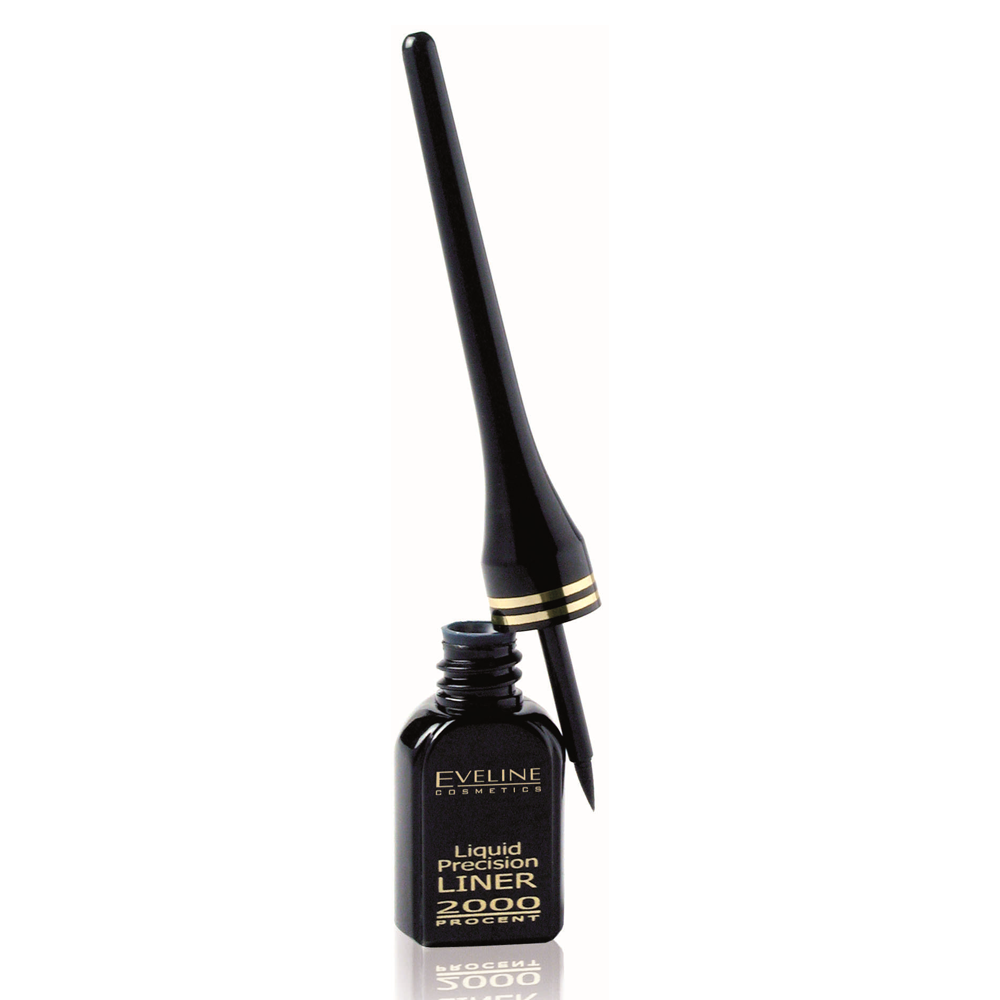 Tus de ochi lichid Liquid Precision 2000% Black Matt, 4.9ml, Eveline Cosmetics