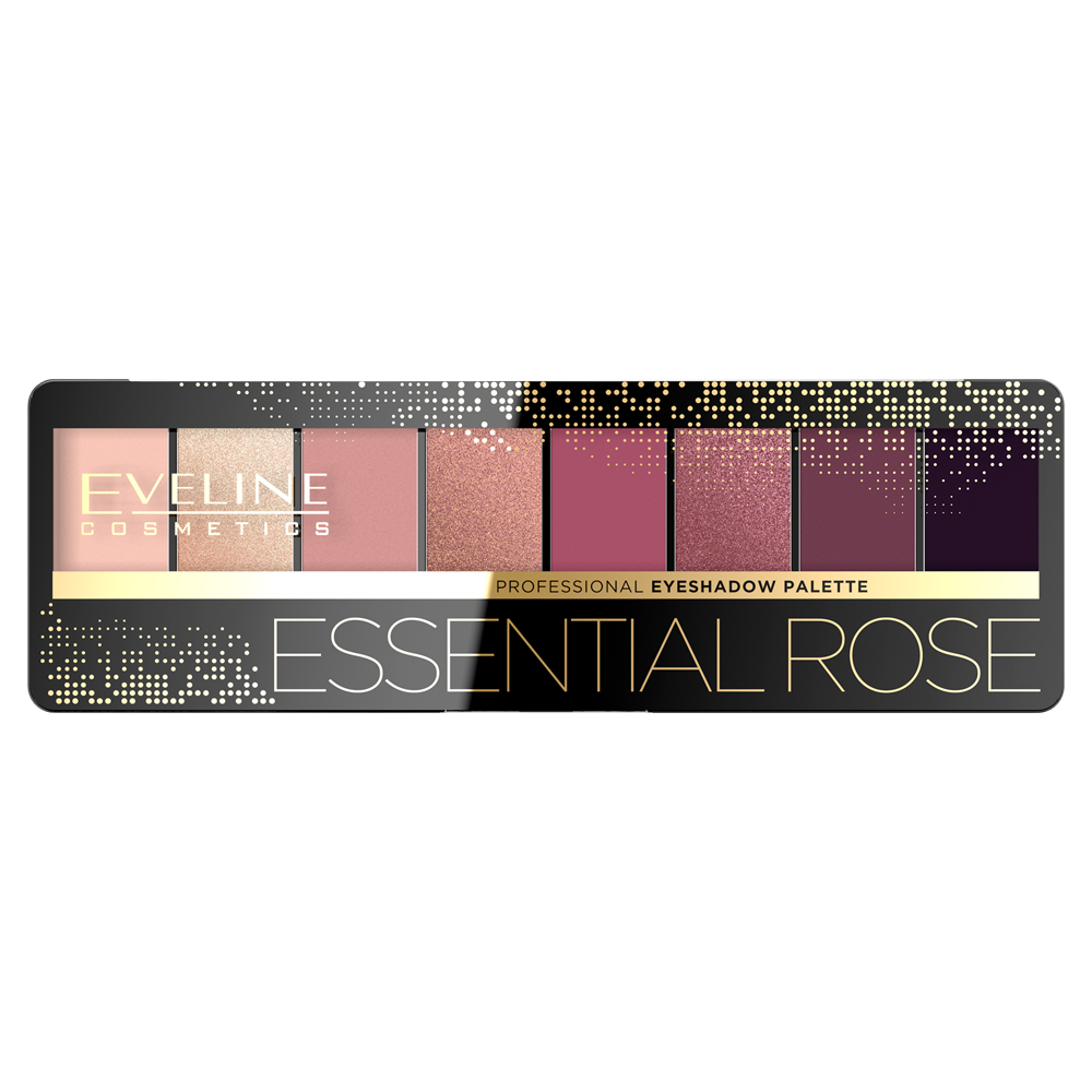 Paleta de farduri cu 8 culori Essential Rose, 9.6g, Eveline Cosmetics