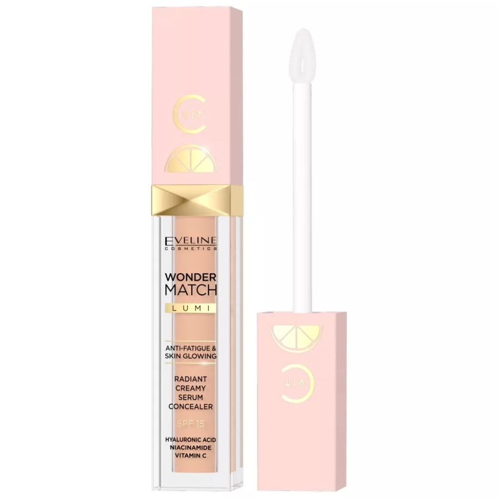 Corector Wonder Match Lumi cu vitamina C NO 20 Warm, 6.8ml, Eveline Cosmetics