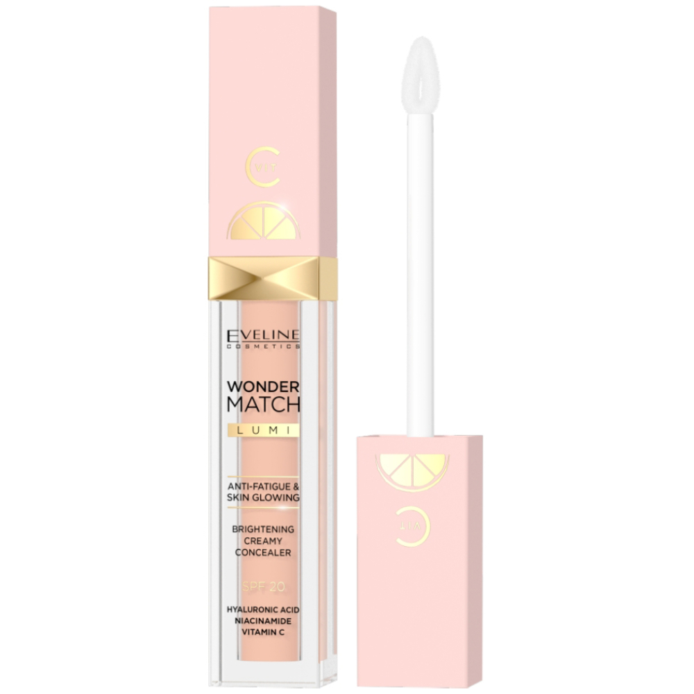 Corector Wonder Match Lumi cu vitamina C NO 10 Vanilla Warm, 6.8ml, Eveline Cosmetics