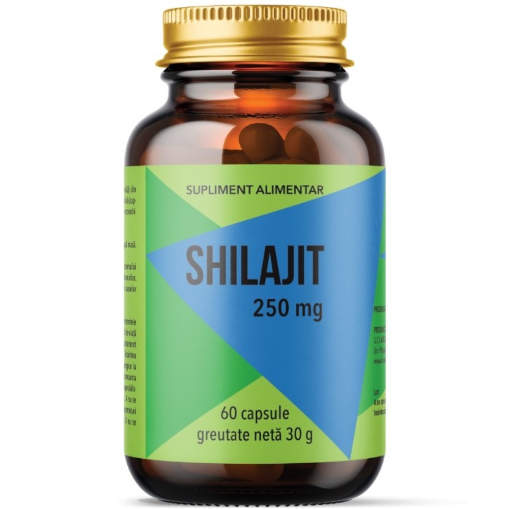 Shilajit 250mg, 60 capsule, Laboratorele Remedia