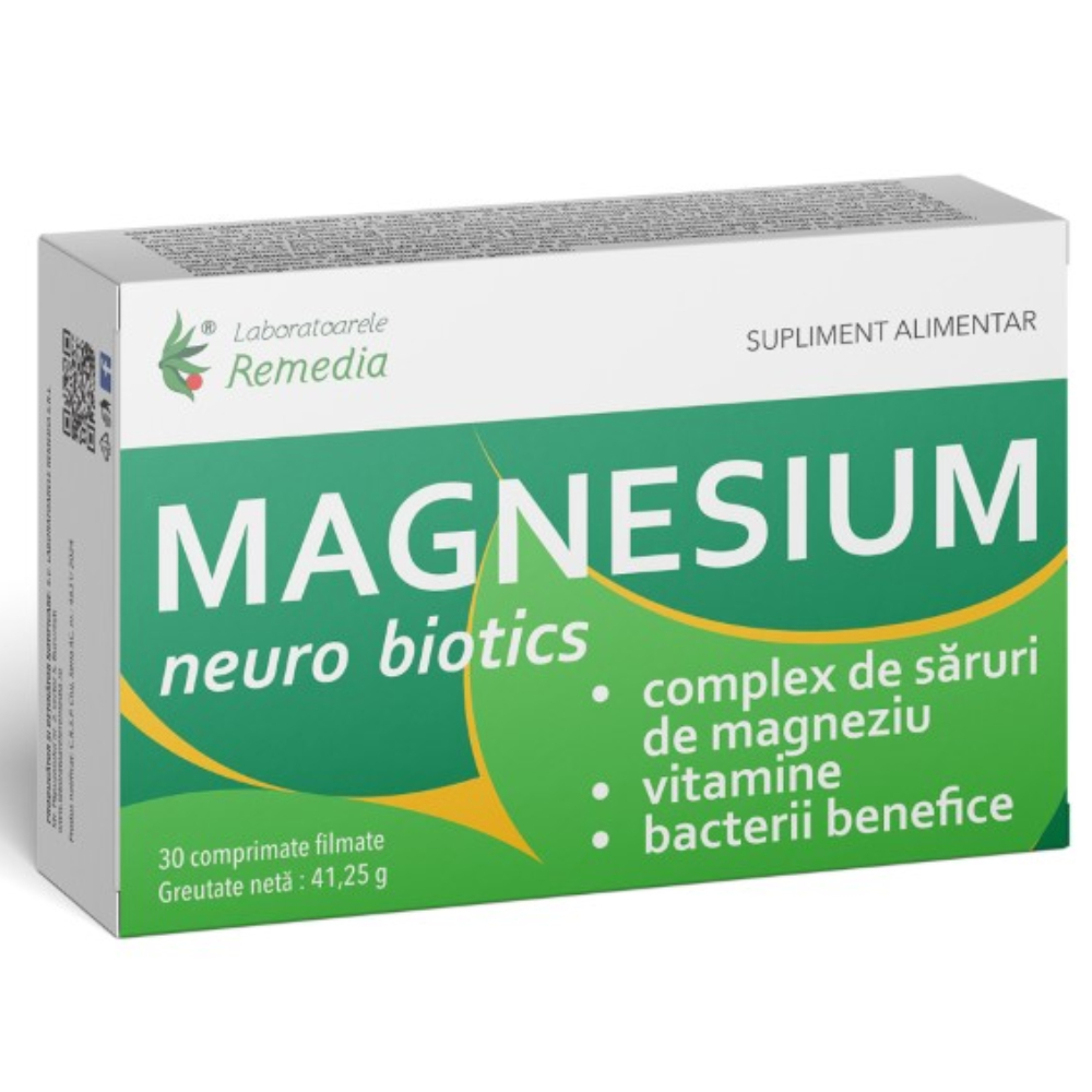 Magnesium Neuro Biotics, 30 comprimate, Laboratoarele Remedia