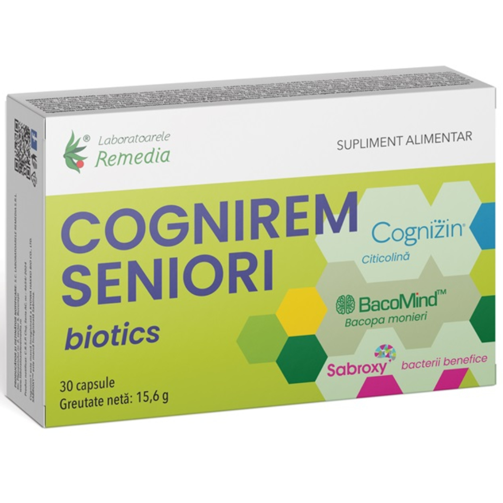 Cognirem Biotics Seniori, 30 comprimate, Laboratoarele Remedia