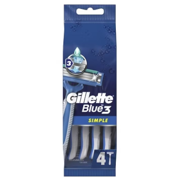 Set aparat de ras Blue3, 4 bucati, Gillette