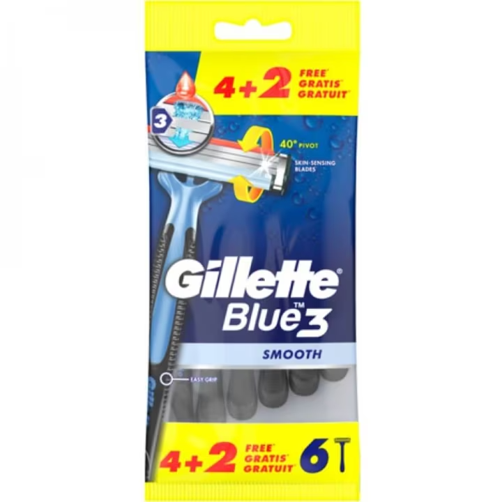 Set aparat de ras Blue3, 6 bucati, Gillette